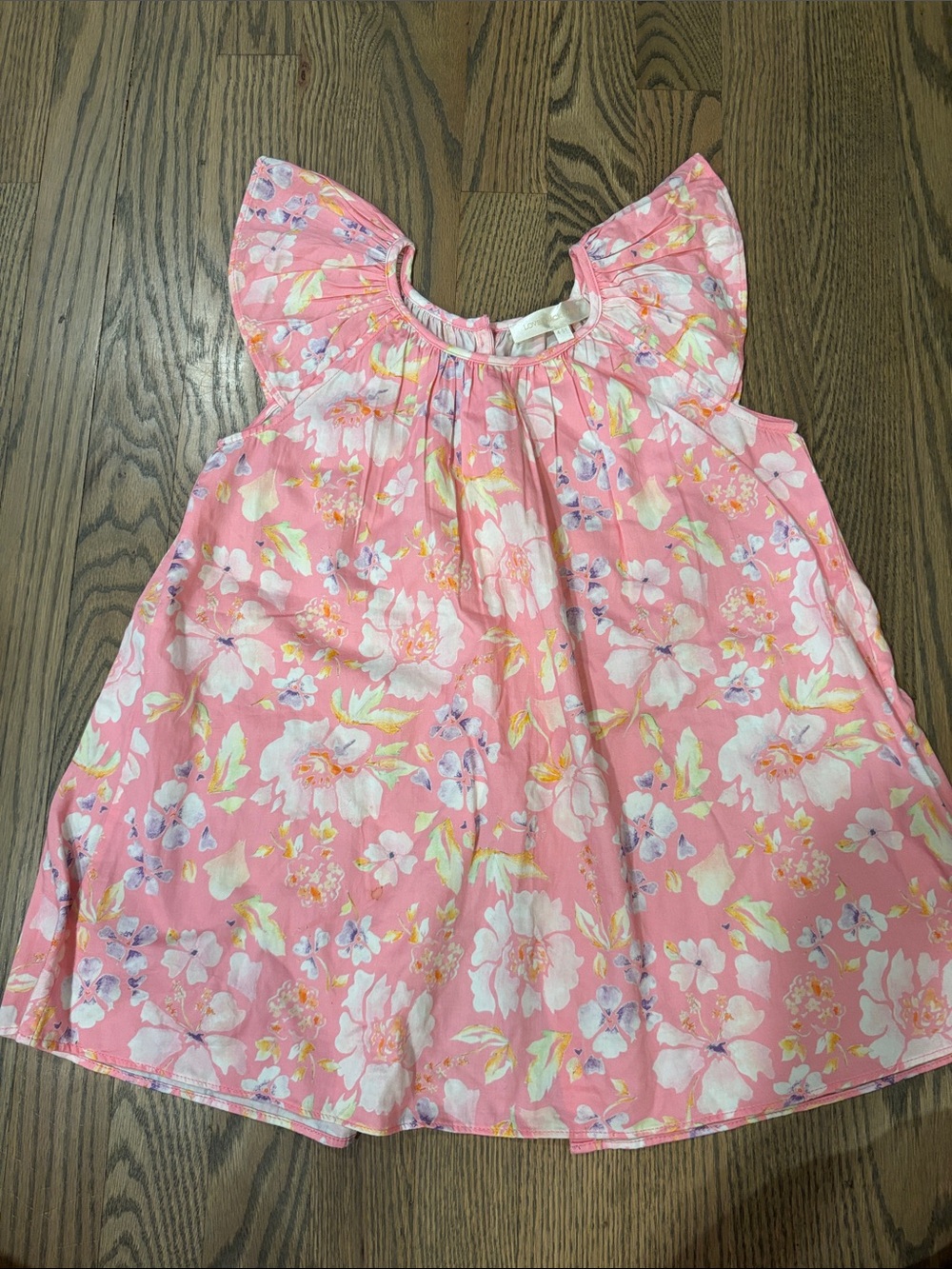 LoveShackFancy Pink Pastel Floral Girls' Blouse